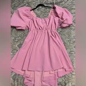 ARULA Soft Pink Puff Sleeve Dress in Excellent condition size C (22-24)